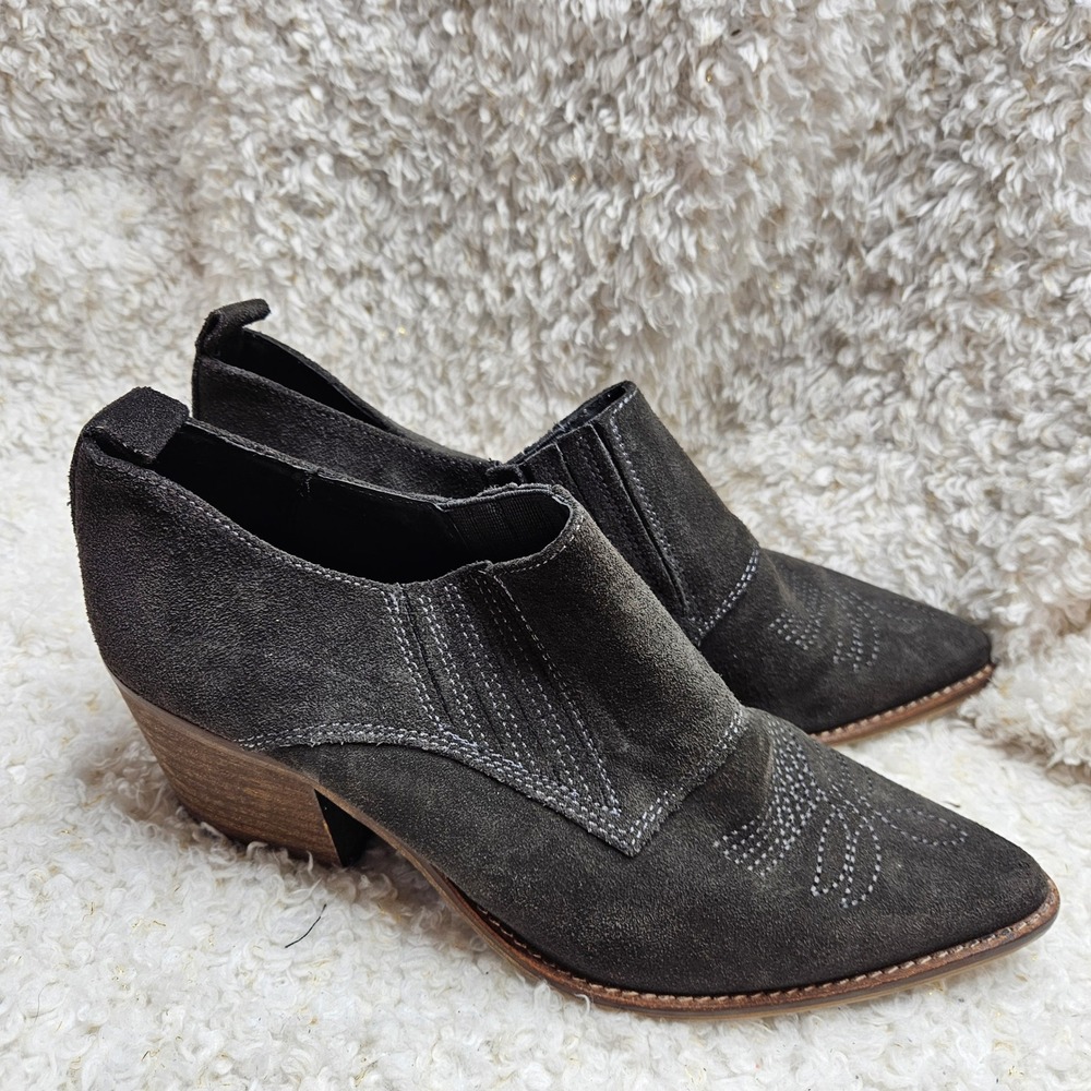 Anthropologie Sixty-Seven Suede Leather‎ Western Booties sz 40
